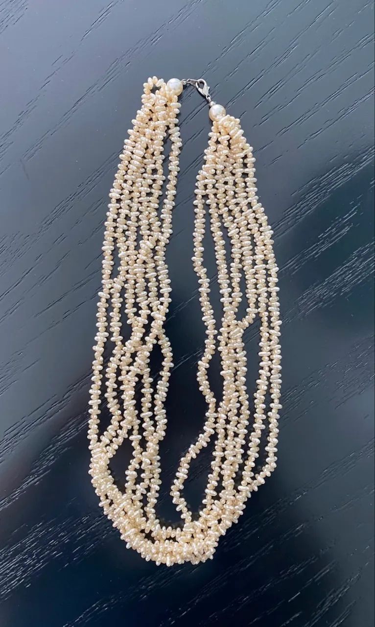 Cordão em pedras tipo arroz