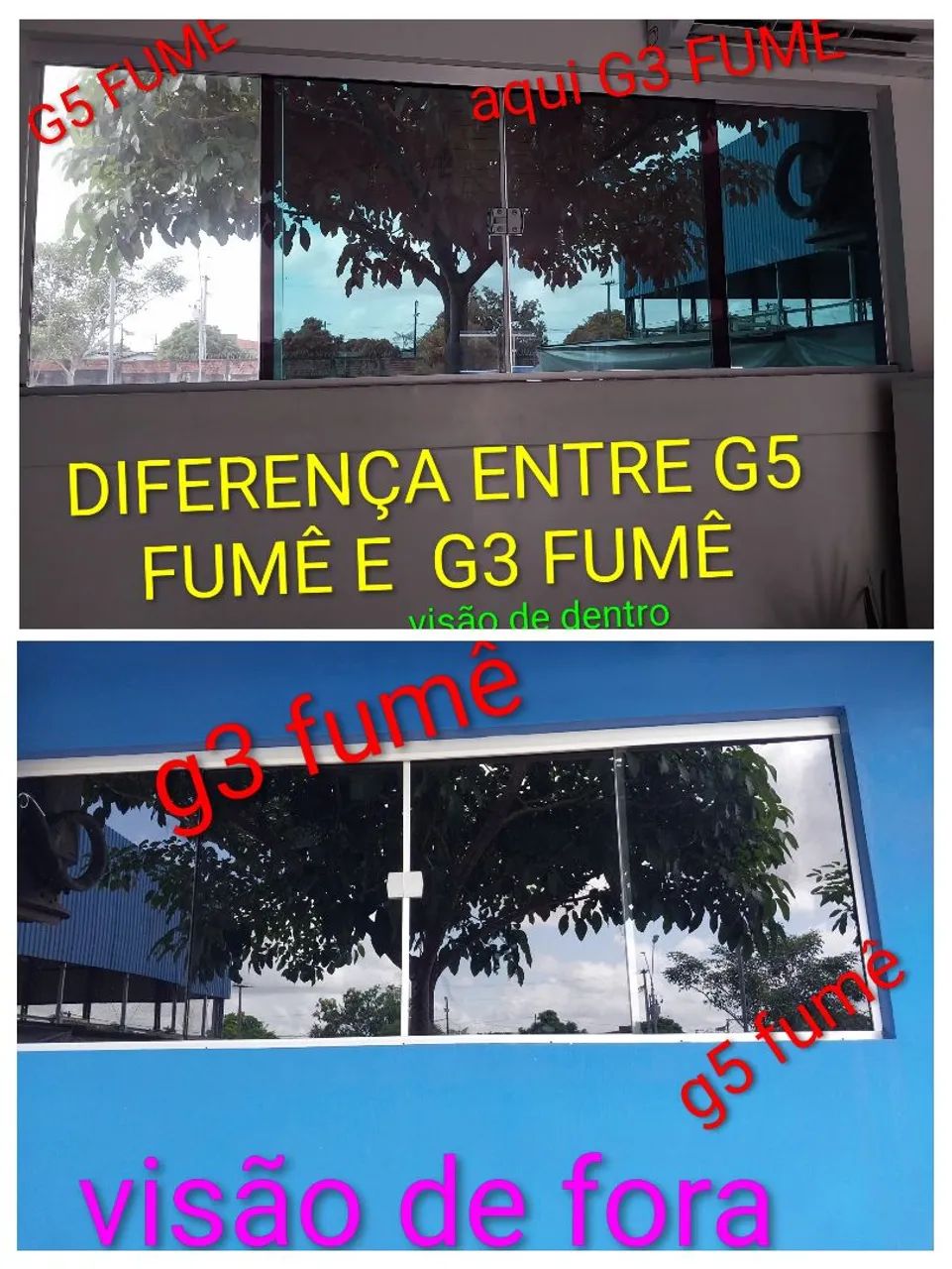 Película em portas e janelas de vidro