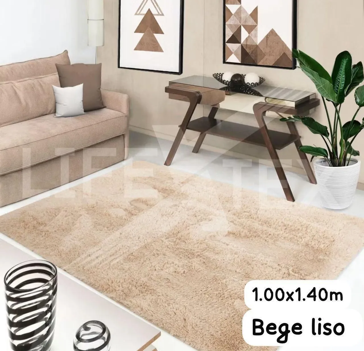 Tapete felpudo para sala ou quarto