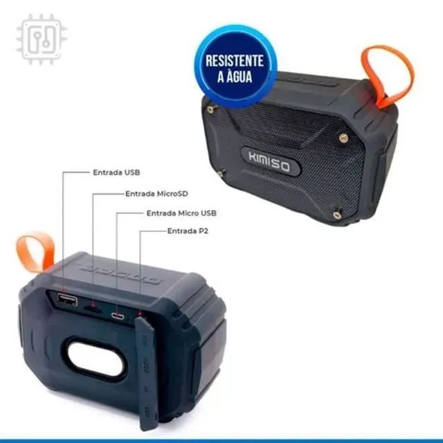 Caixa De Som Portátil Bluetooth Kimiso Kms-112 Resistente a água