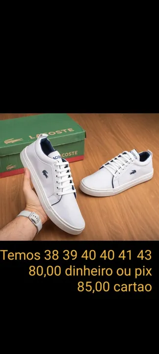 SAPATÊNIS LACOSTE DO 38 ao 43