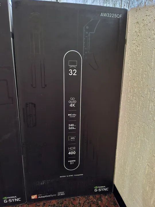 Monitor Gamer Dell Alienware 32 4k Curvo QD-OLED 240Hz - Lacrado - Foto 3