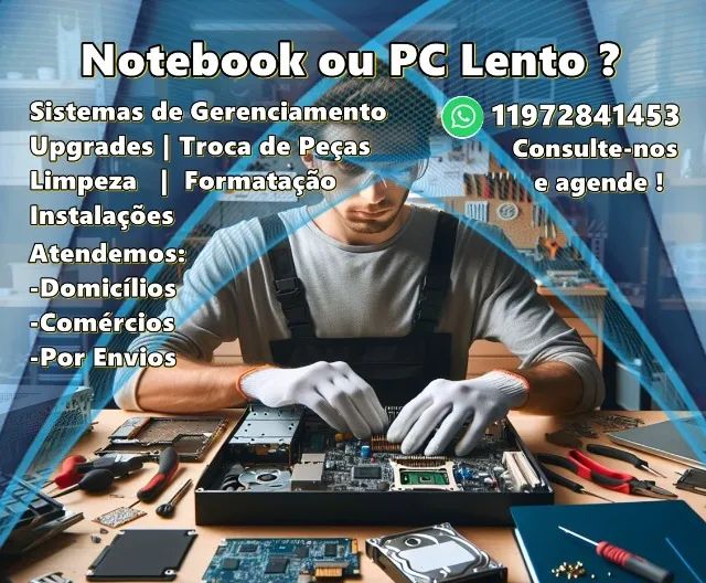Informática Geral - Peças, Máquinas, Formatação