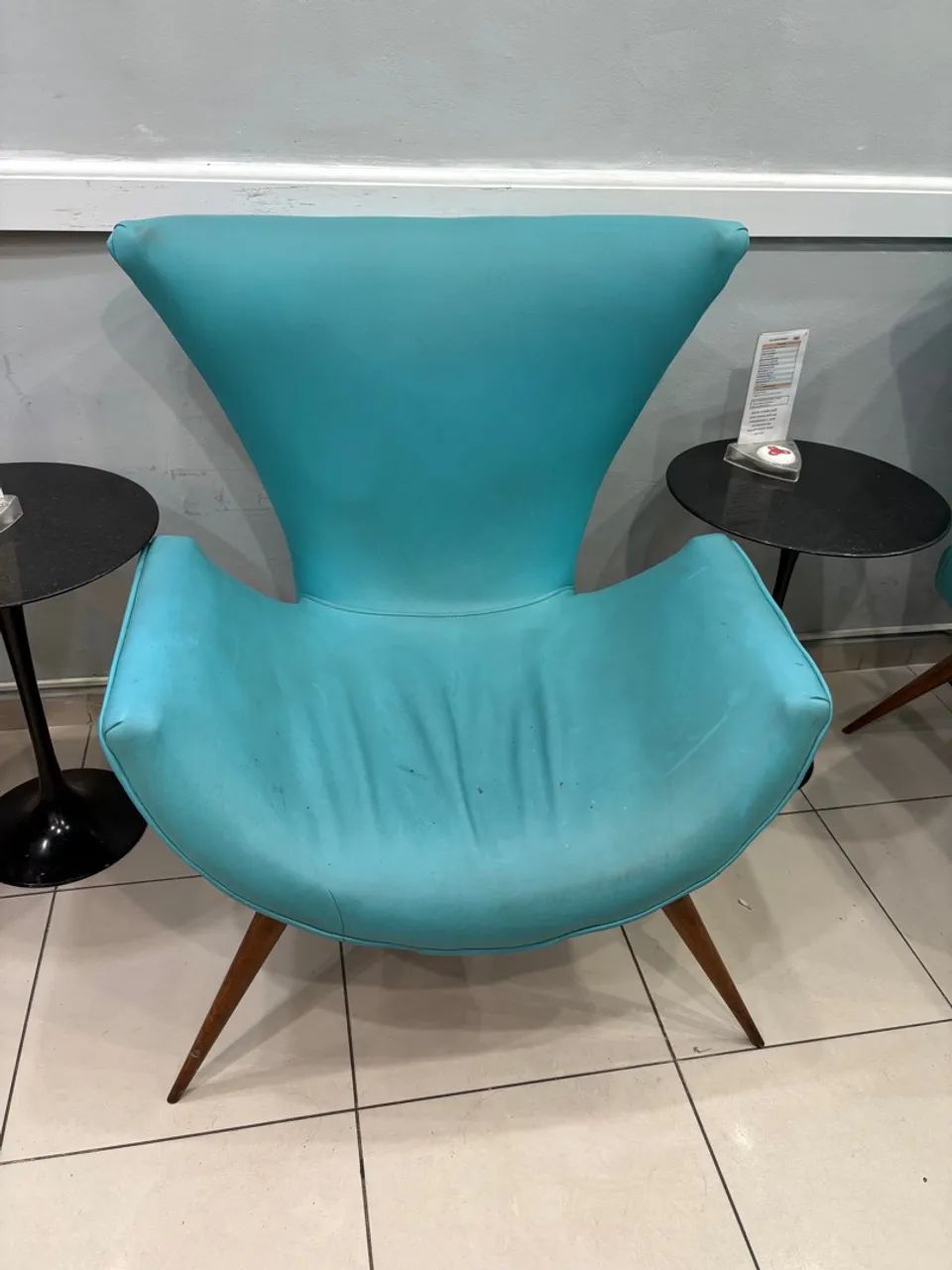 Poltrona Azul Turquesa Vintage - Foto 3