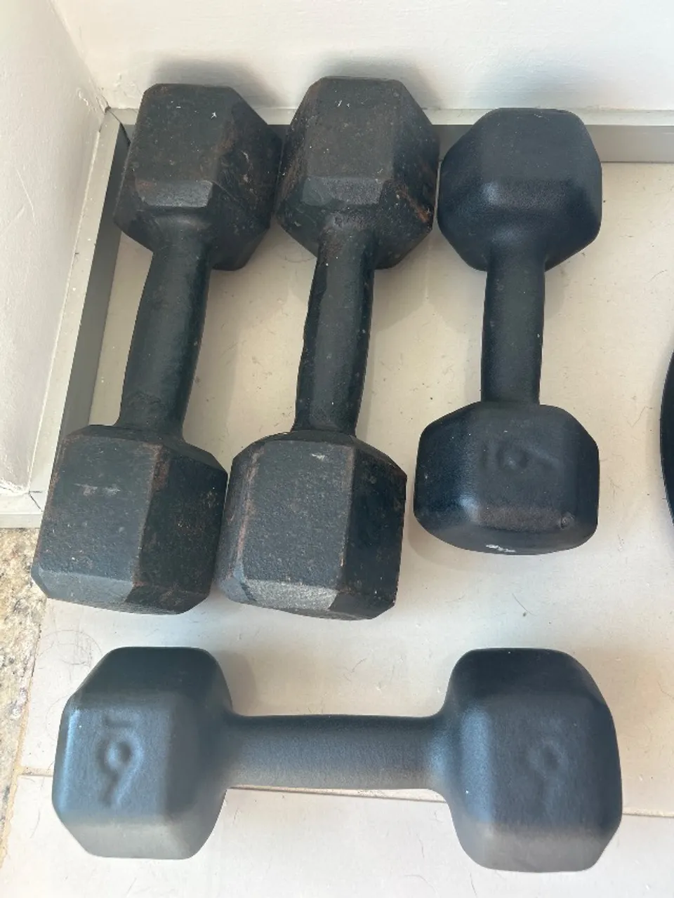 Halteres um par de 10kg e um par de 6kg