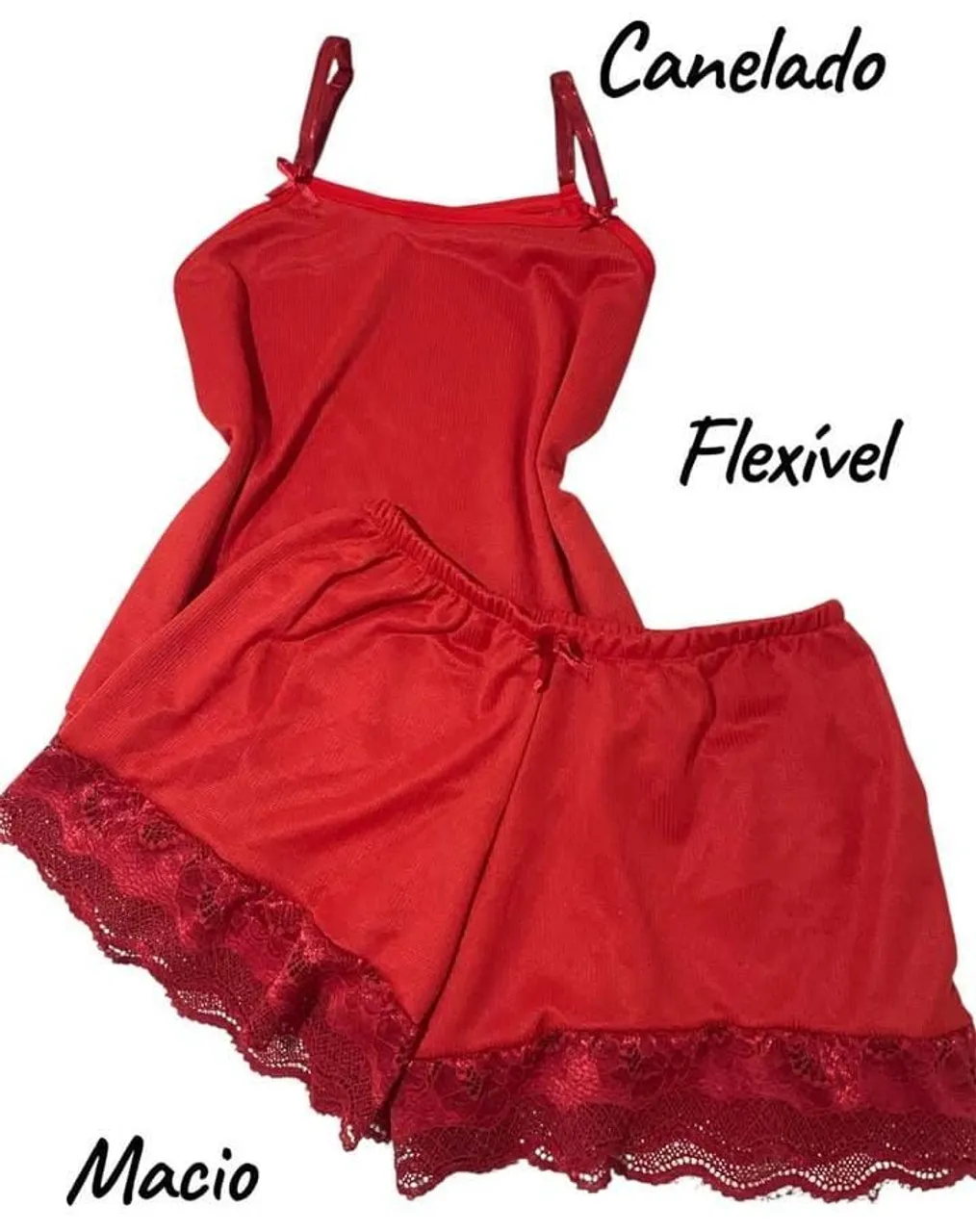 Conjunto de Pijama Feminino Vermelho
