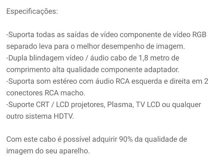 Cabo de Vídeo Componente PS2 e PS3 - Foto 5