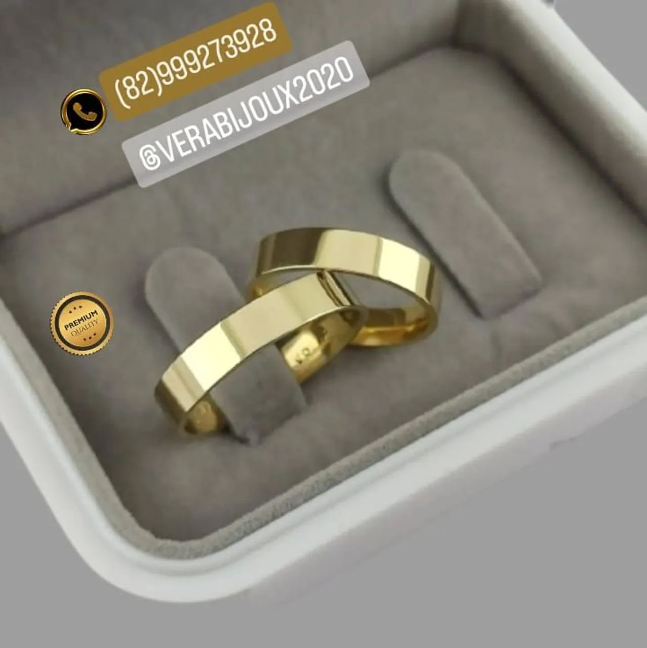 Par de Alianças banhadas a Ouro 18k - Foto 2