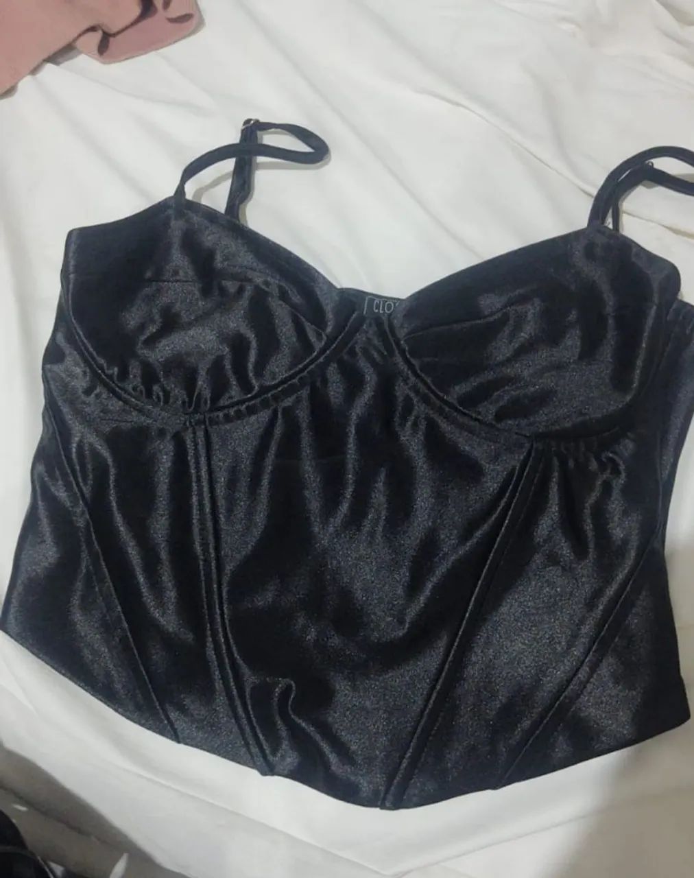 Top Corset Preto Elegante C&A