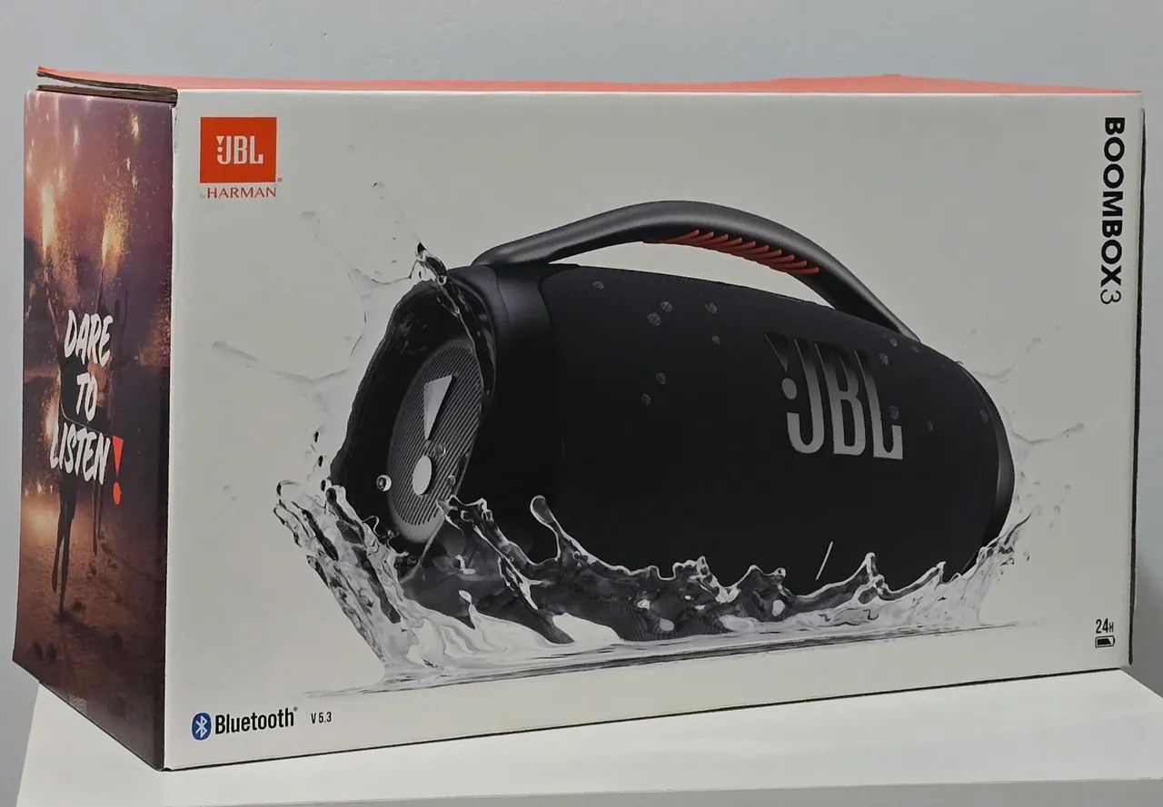 (Lacrada) Caixa de Som JBL Boombox 3 Bluetooth 180W RMS IP67 24H Bateria - Preta - Foto 2