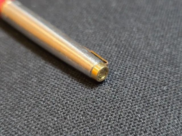Tinteiro Parker 45 Especial - ouro aço escovado vermelho bordo - Foto 6