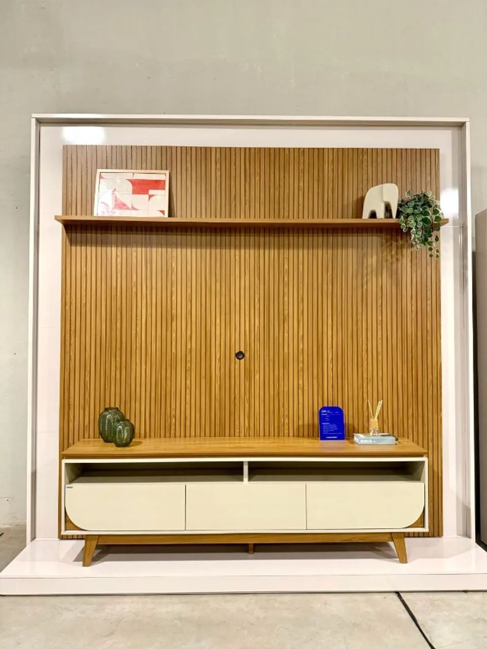 conjunto rack com painel