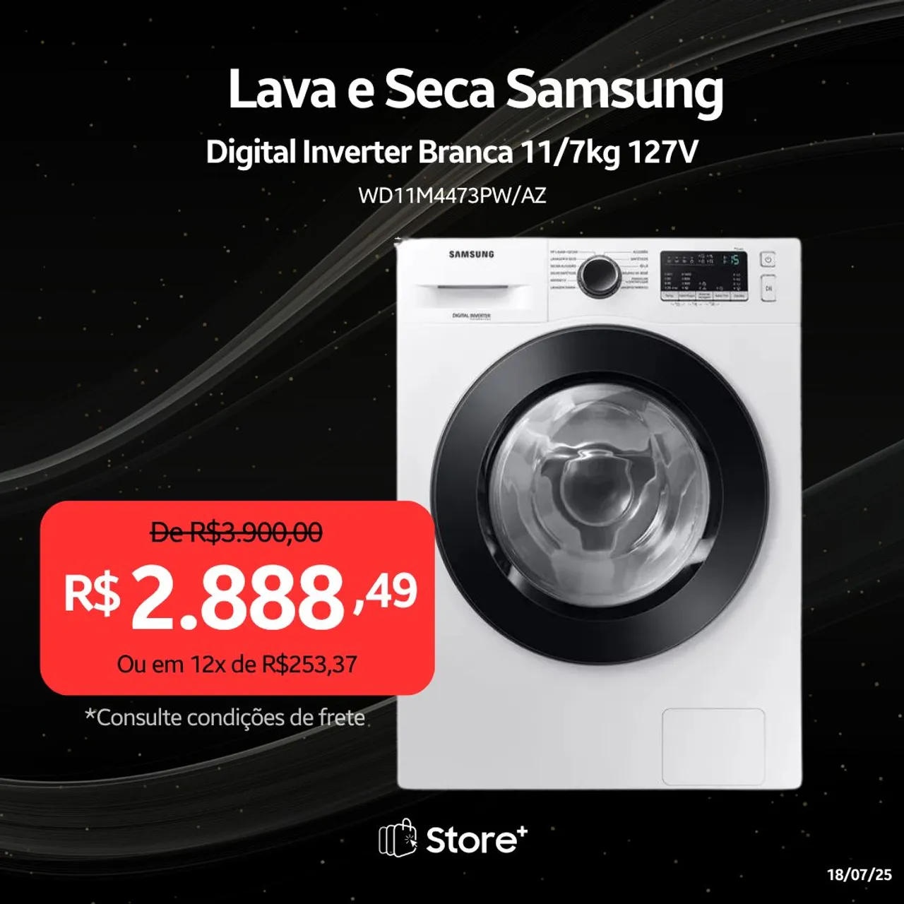 Lava e Seca Samsung 11/7kgs 127V Digital Inverter