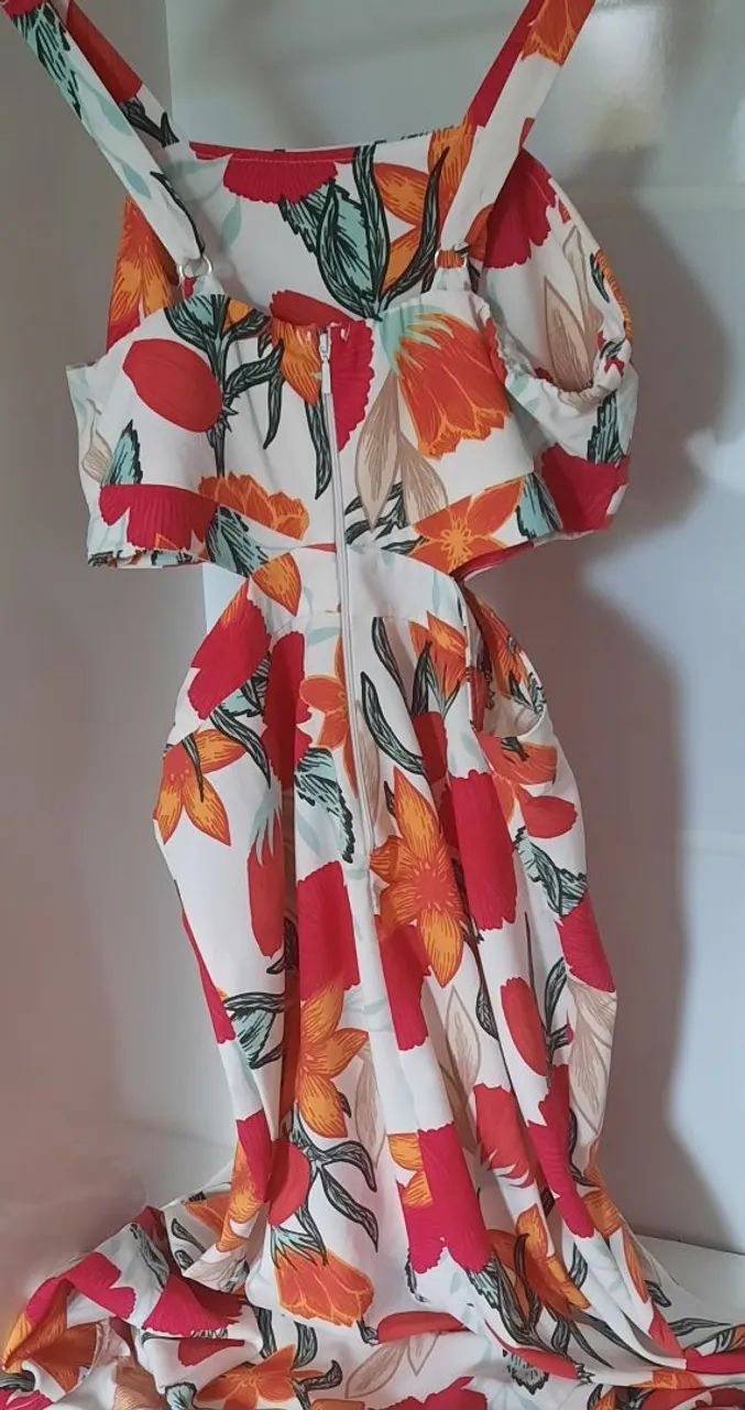 VESTIDO ESTAMPADO FLORAL MYPLACE  ROUPA  - Foto 5