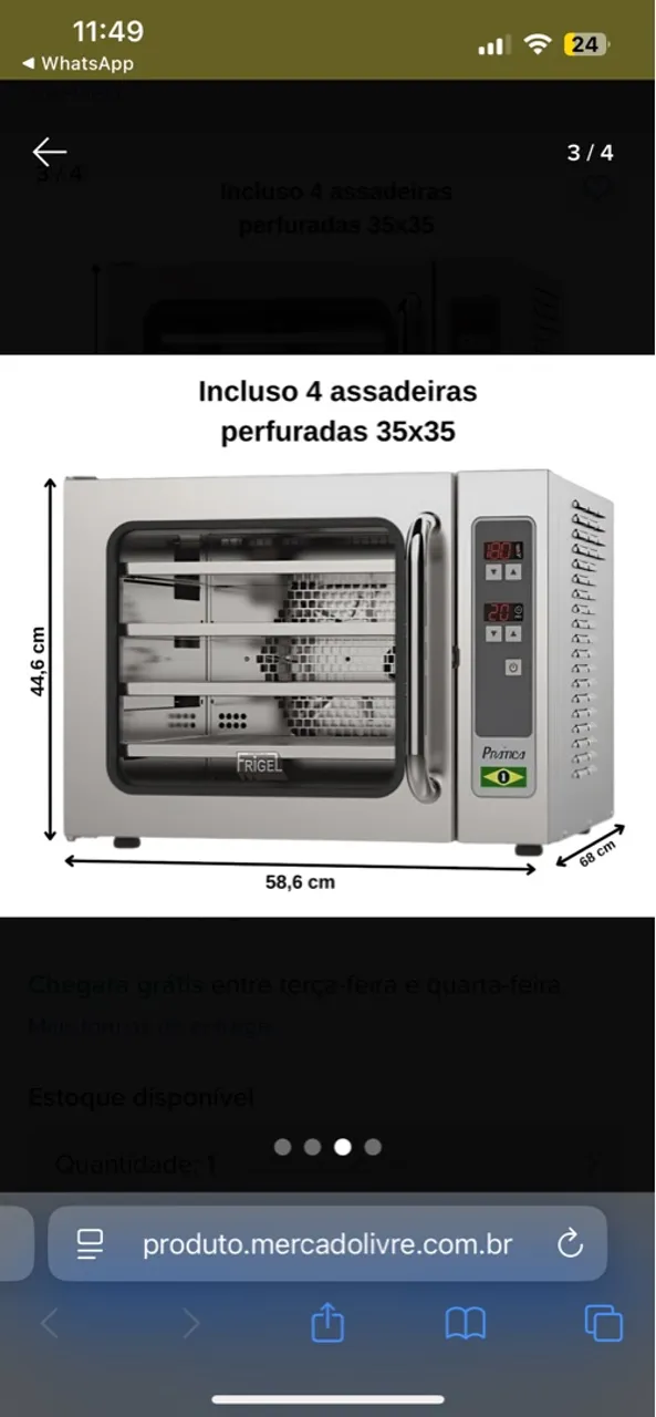 Forno Industrial Pratica 35x35