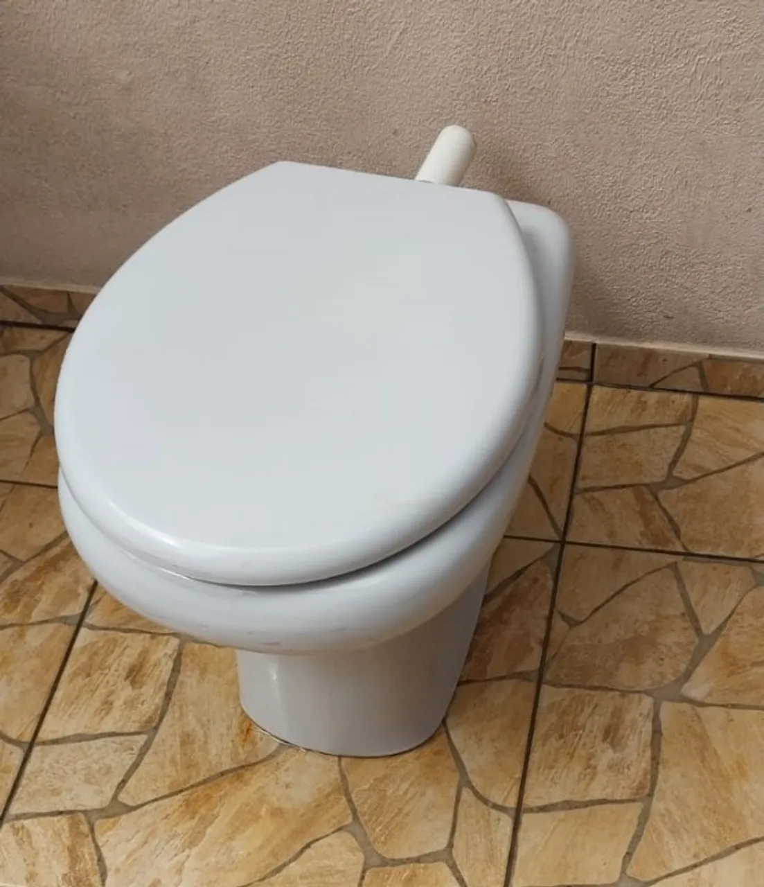 Vaso Sanitário cinza com acento fofo 46x38x38 usado