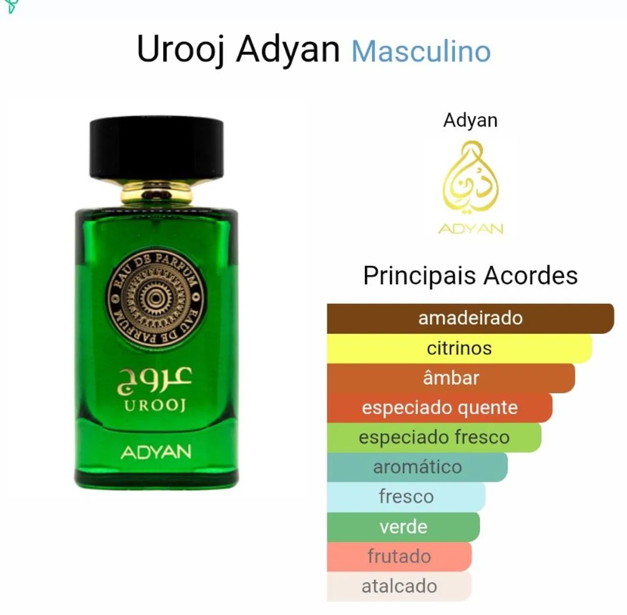 Perfume Árabe Adyan Urooj -Original - lacrados - Foto 4