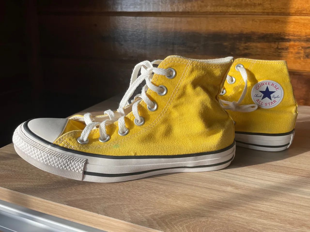 Shoe Tenis All Star Amarelo Cano Alto Cano Alto Converse All Star