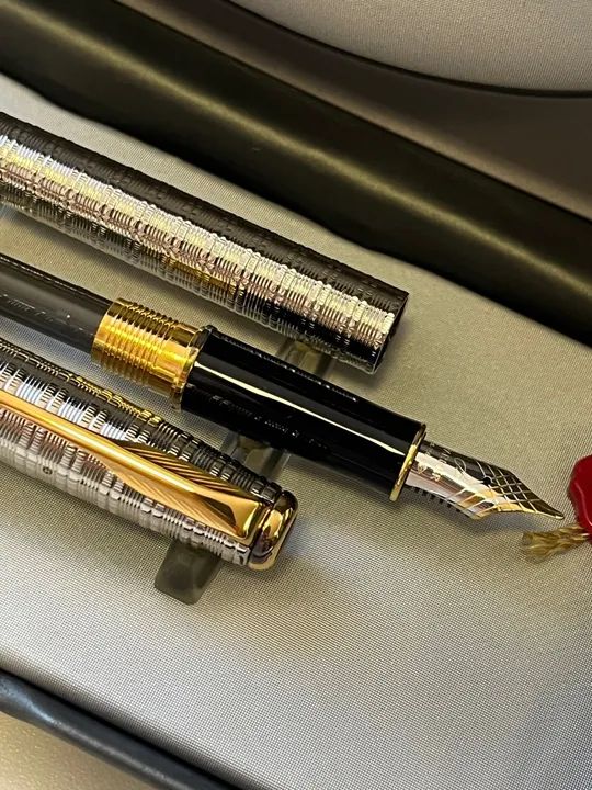 Caneta Tinteiro, Parker Silver Tartan GT SONNET  - Foto 4