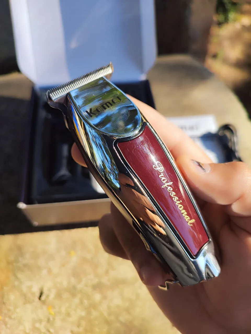 Máquina de acabamento Kemei mini Profissional