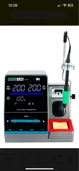 Estação Solda Sugon T36 C-115 Lead Free 120w Nanomete 220v - Foto 2