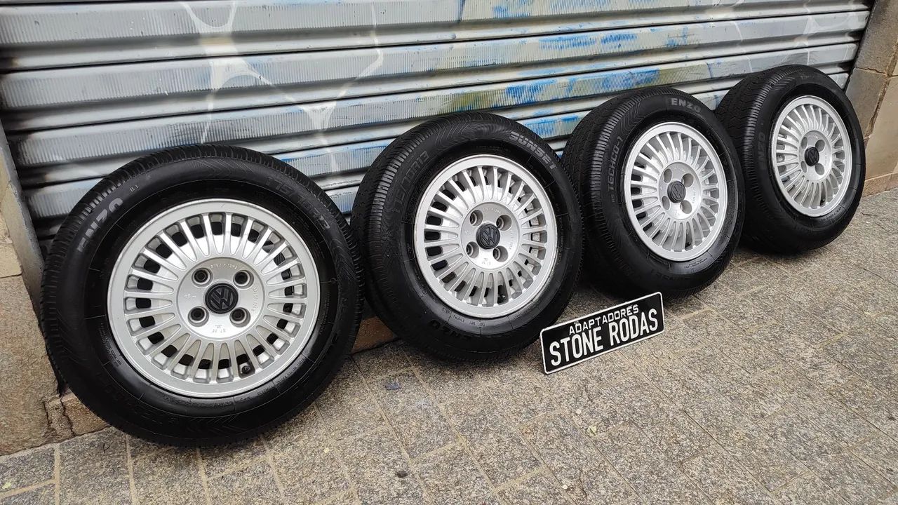 Rodas vw Voyage/Parati GLS/Santana CD/Parati Club aro 13" 4x100 com pneus  - Foto 7