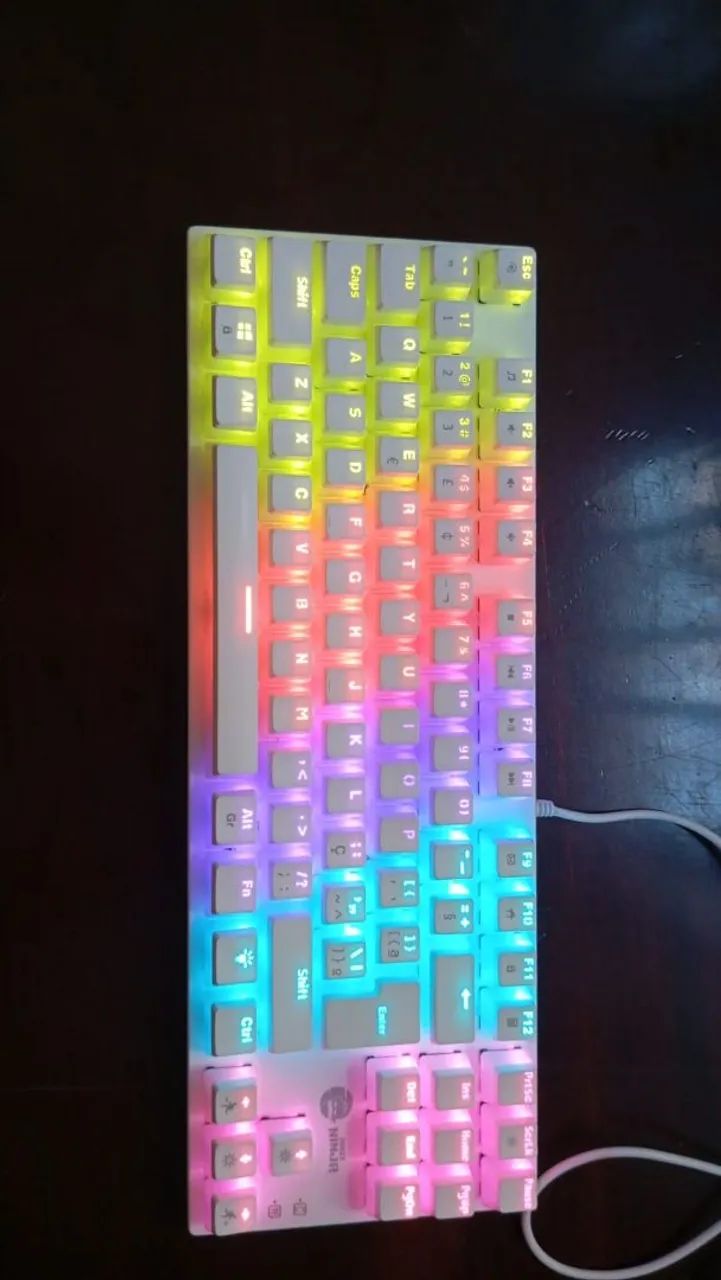 Teclado gamer ninja leap branco