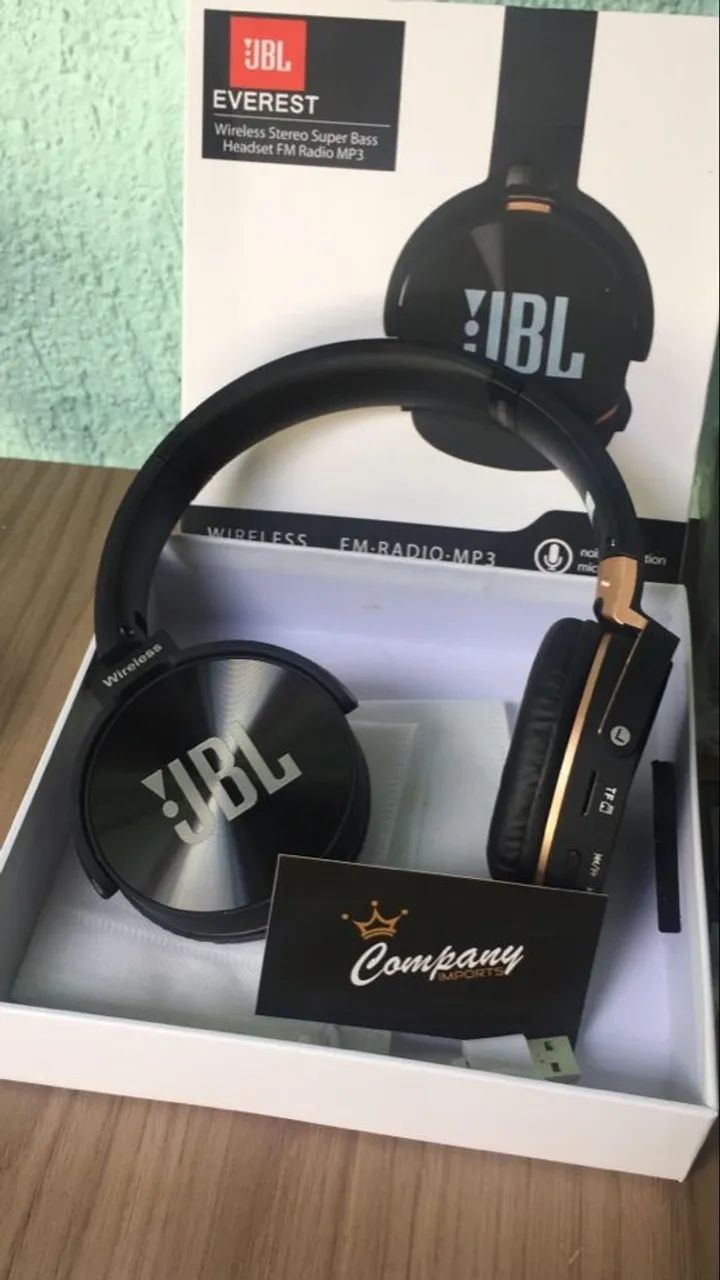 Fones de ouvido JB950 bluetooth, cartão de memória, rádio FM e auxiliar P2. - Foto 2