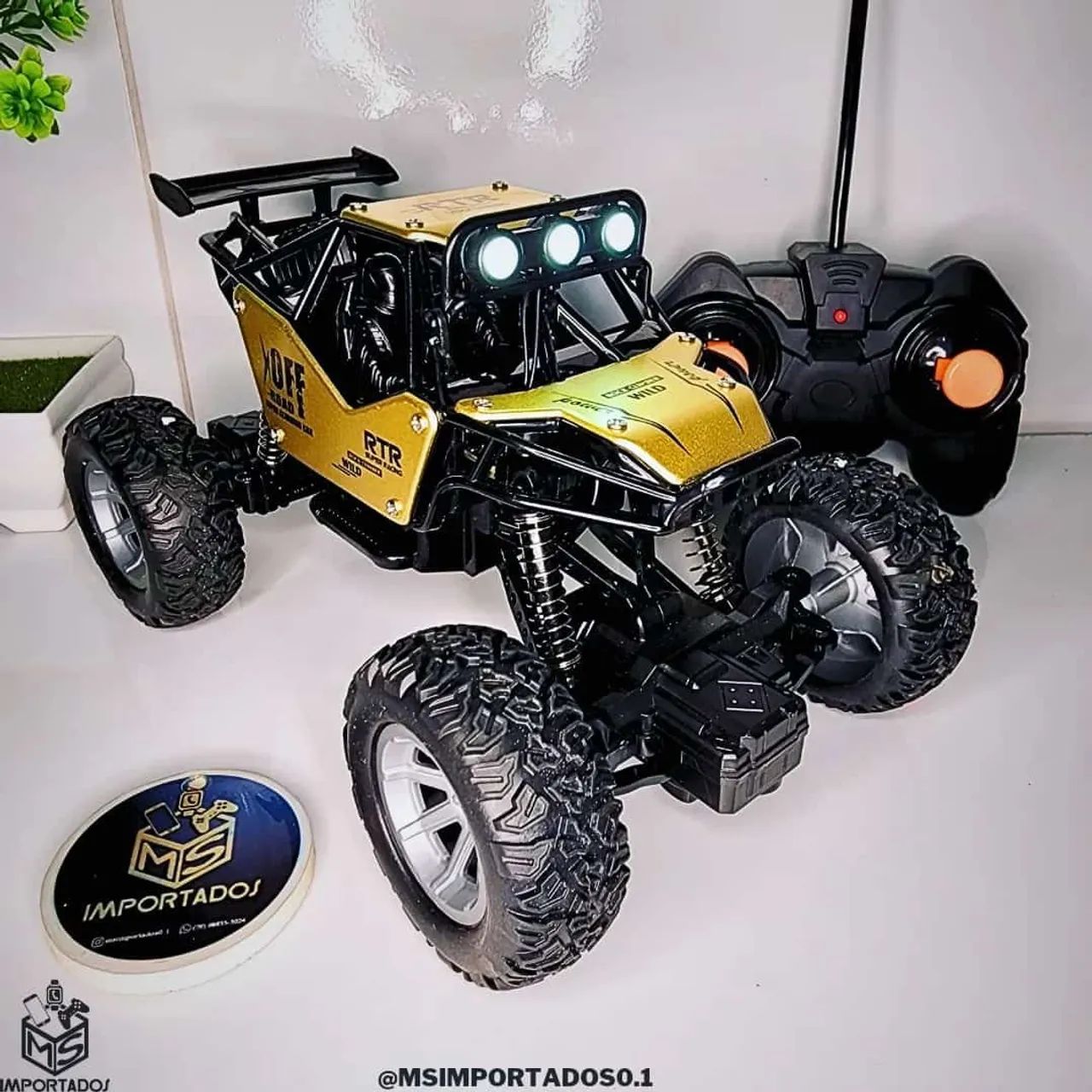CARRO DE CONTROLE REMOTO OFF-ROAD COM LED, METAL - Foto 5