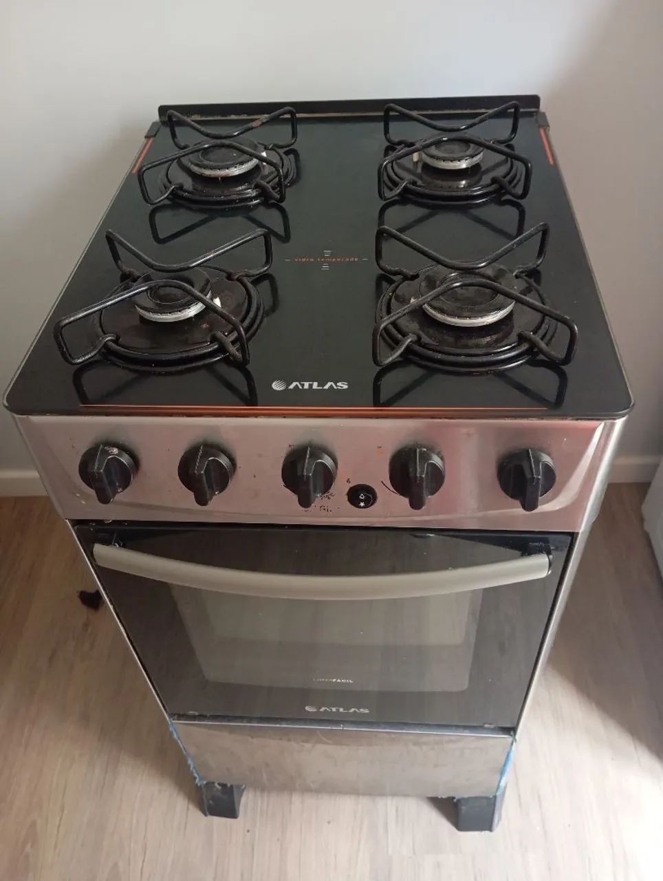 Fogão atlas 4 bocas de inox