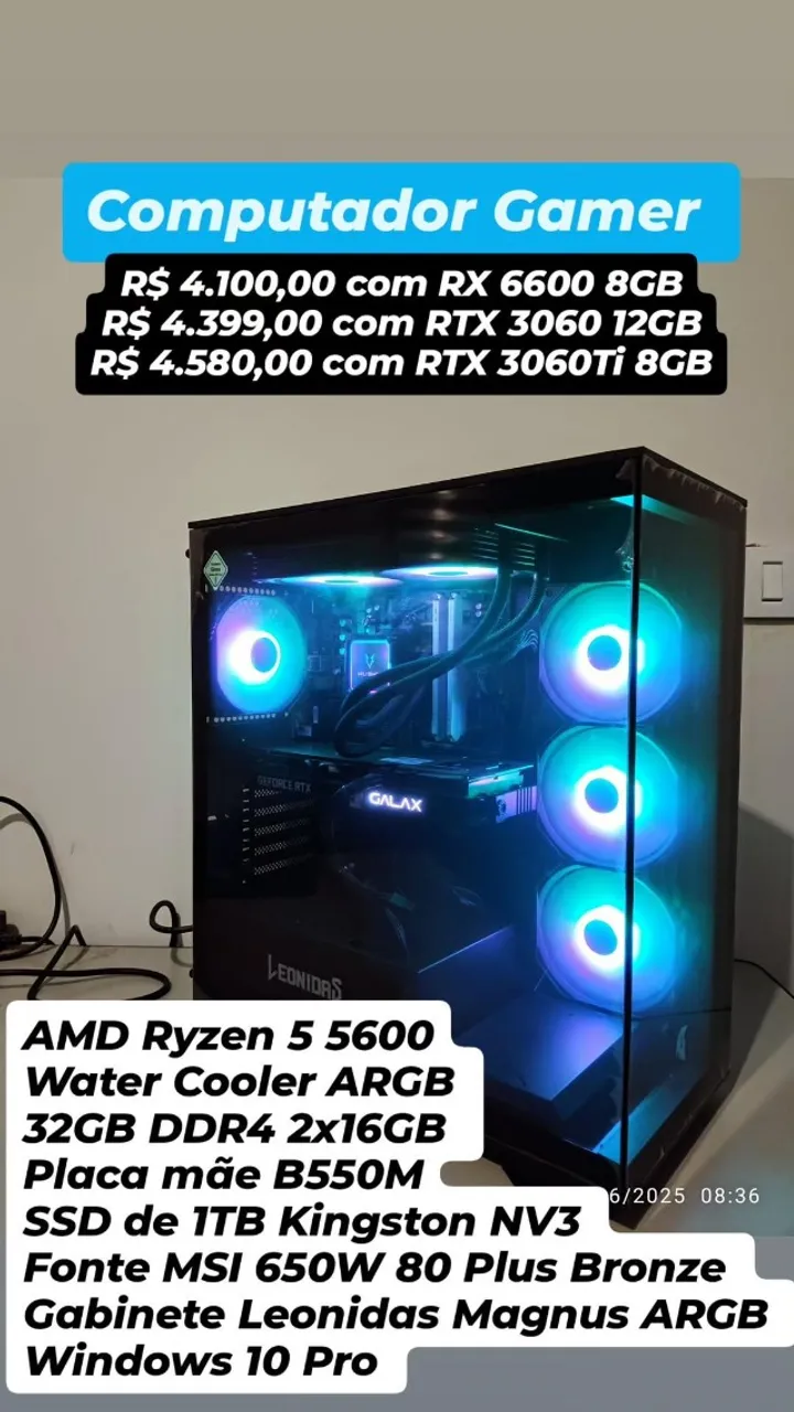 PC Gamer Ryzen 5 5600 32GB RX 6600