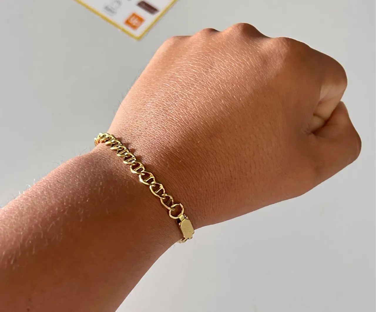 Pulseira top moeda banhado - Foto 2