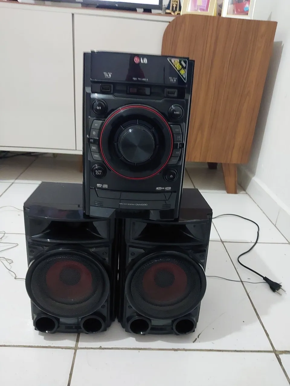 Som LG com caixa de som amplificada