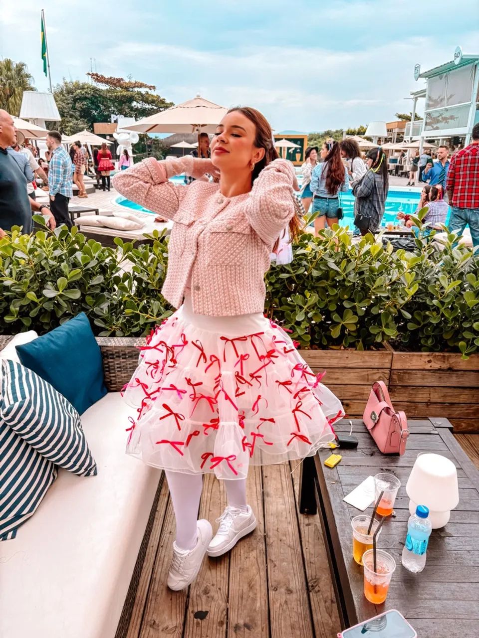 Saia com laços e véu para festa temática - Foto 3