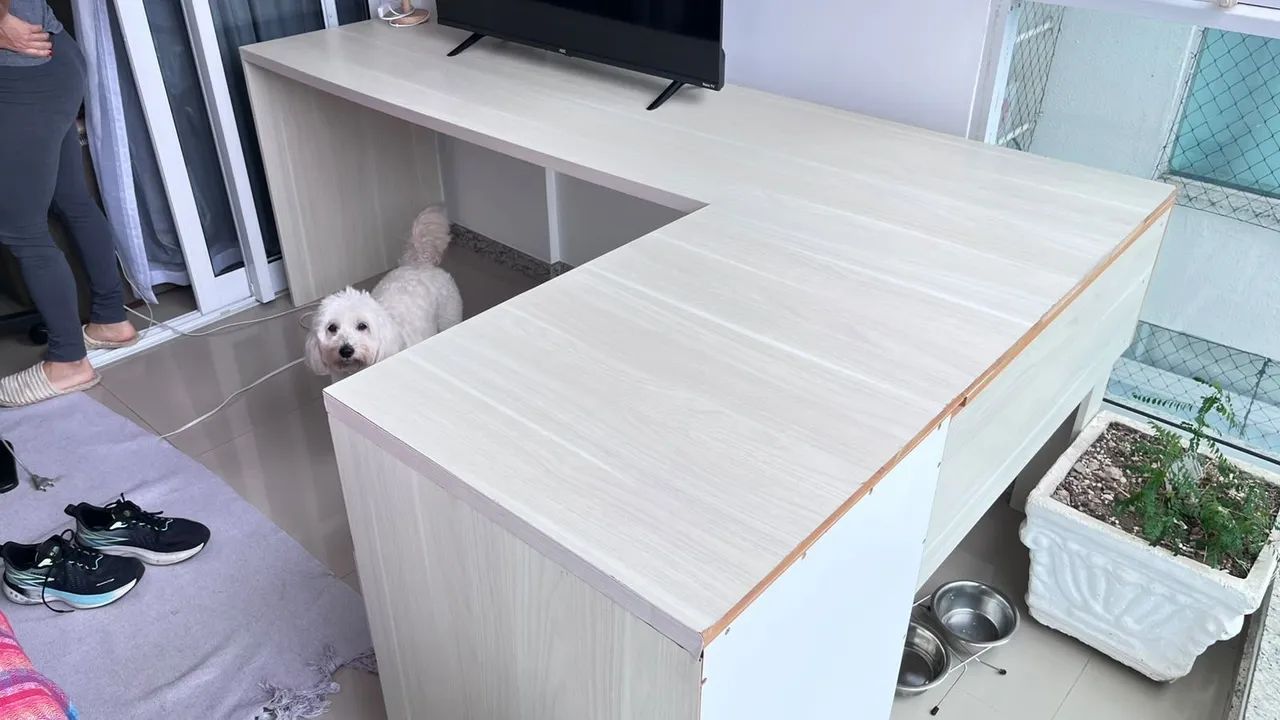 Mesa em L - Móvel Planejado (2,5m por 1,20) - Foto 5
