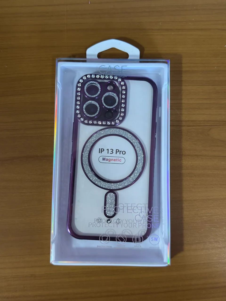 Capinha MagSafe Strass com Brilho iPhone 13 Pro - Foto 3