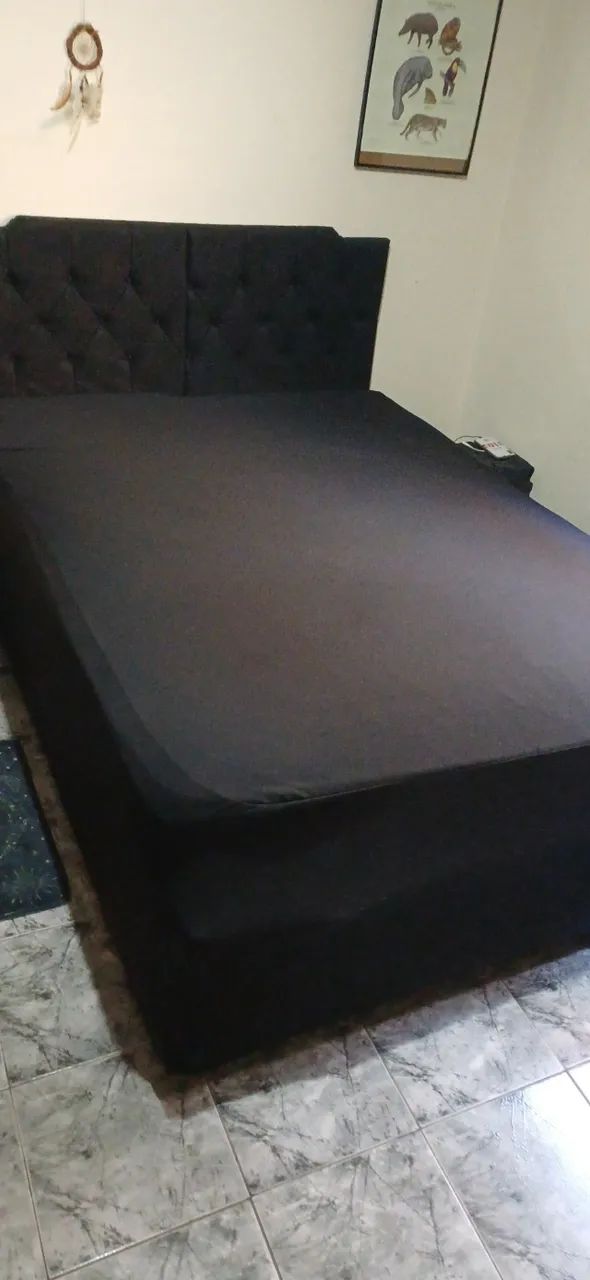 Cama de Casal Baú com Colchão