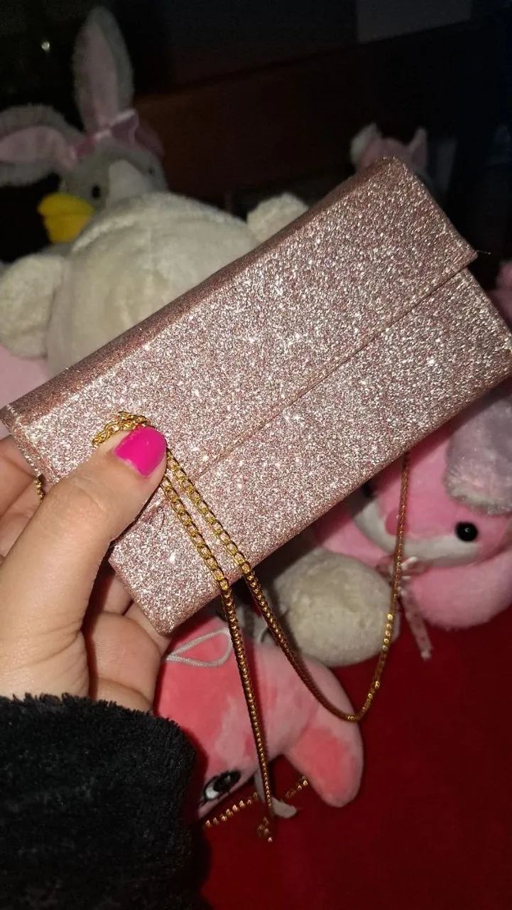 Bolsa de glitter com uma alça  - Foto 3