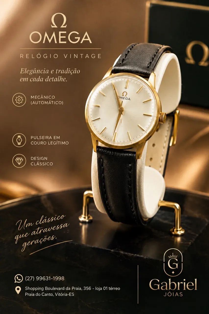 Relógio omega automático 33.5mm década de 60 