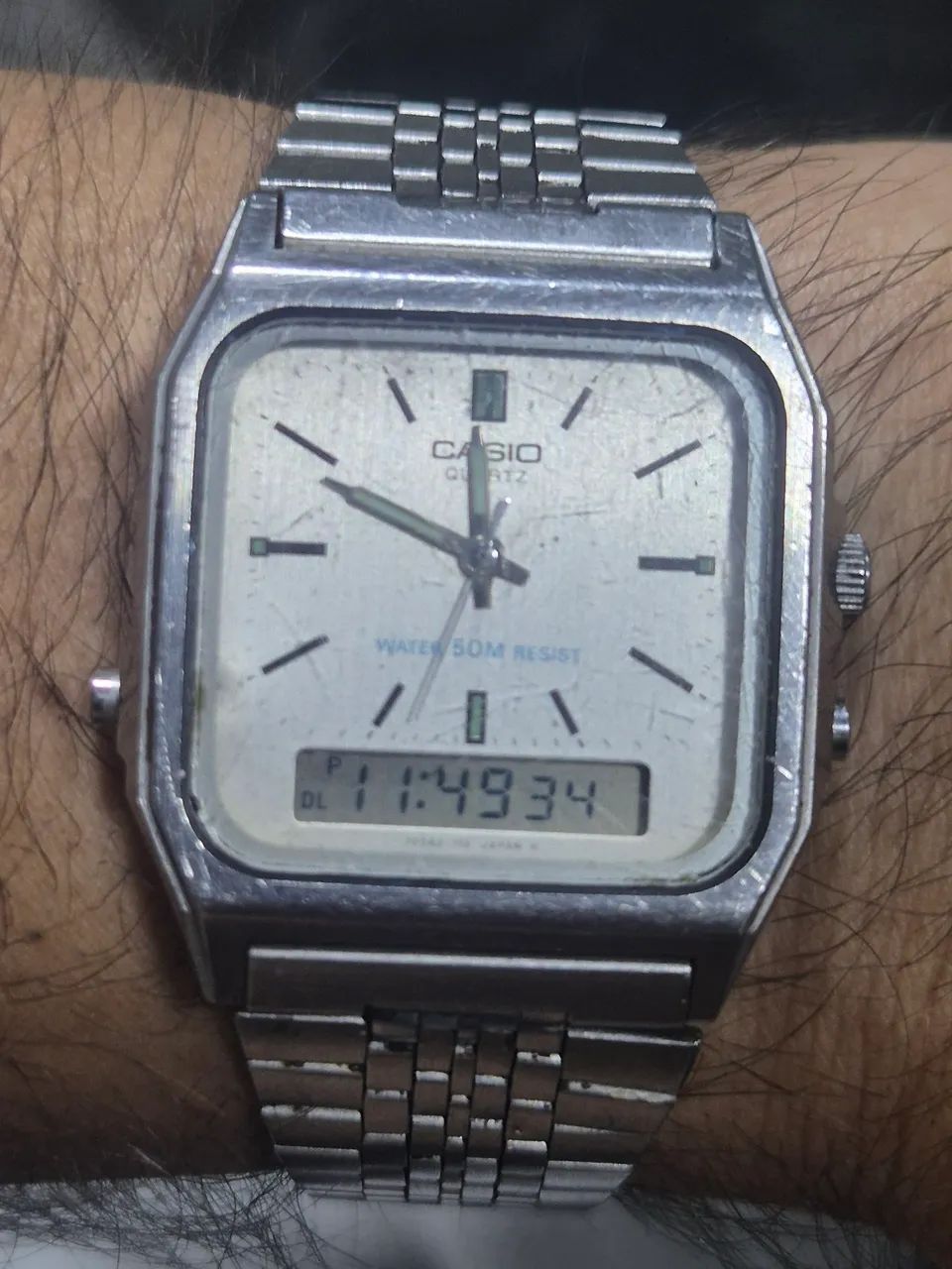 Relógio CASIO AQ-350W AÇO  VINTAGE   -  FUNCIONA TUDO - Foto 3