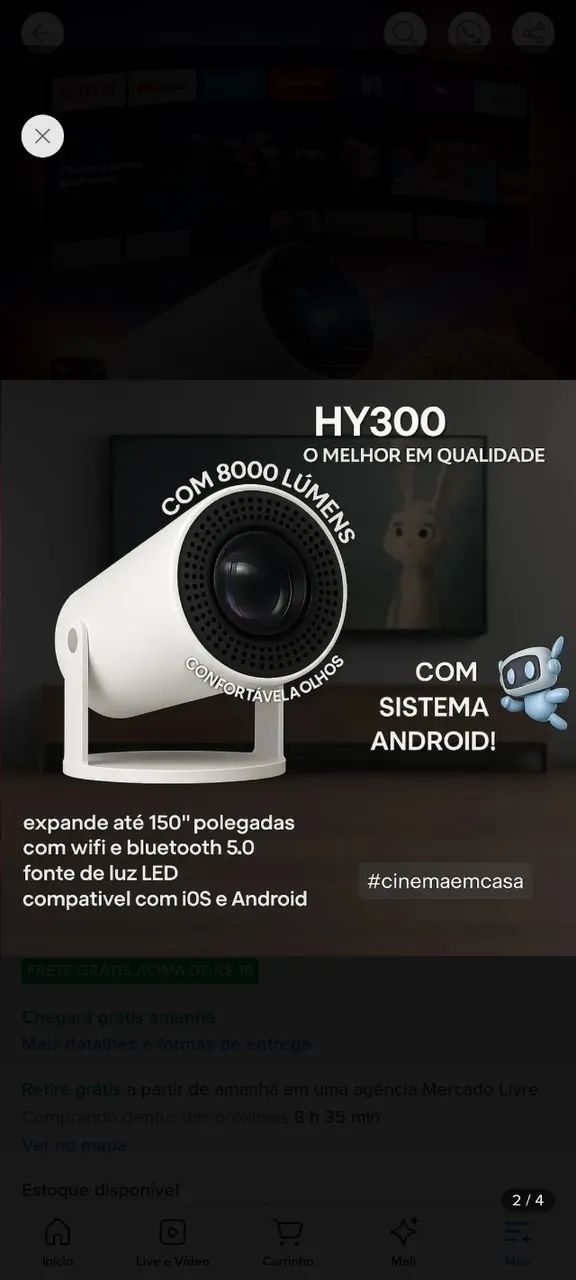 Projetor NOVO  - Foto 4
