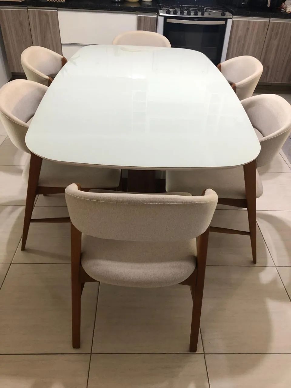 Conjunto de mesa de jantar 6 lugares  - Foto 2