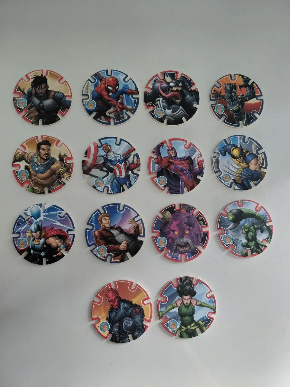 Lote 15 tazos discos marvel bistek