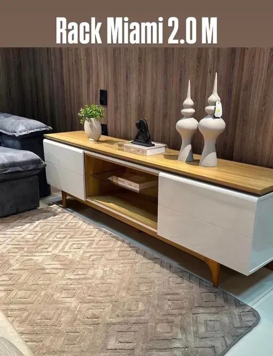 Rack Miami 2m de Largura para Tv de até 75 Polegadas- Produto Novo Entrega Rápida