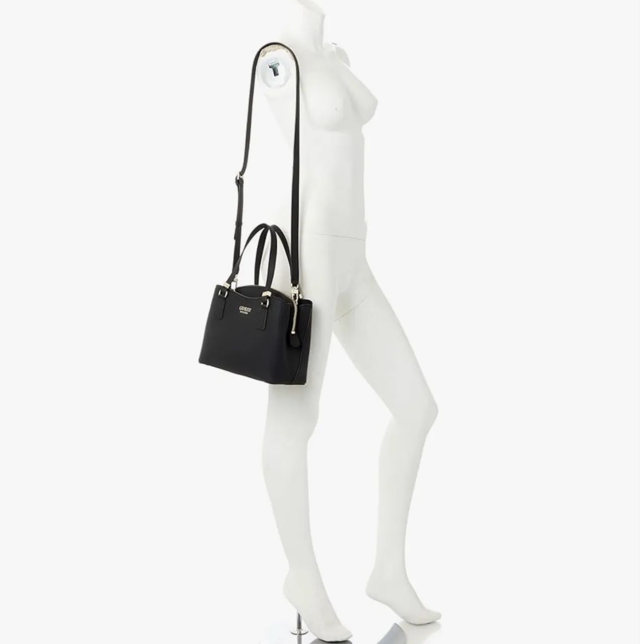 Bolsa Guess Original Lyndi Satchel Preta - Nova Com Etiqueta - Foto 4