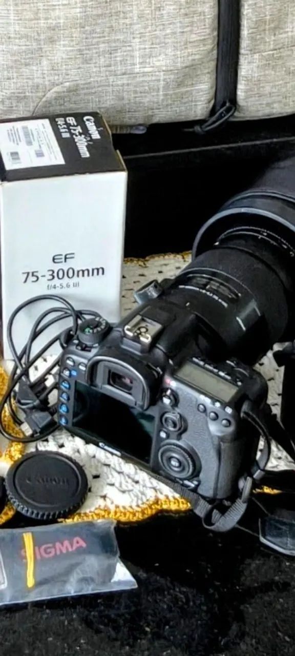 7D Mark ii com lente 75-300 - Foto 3
