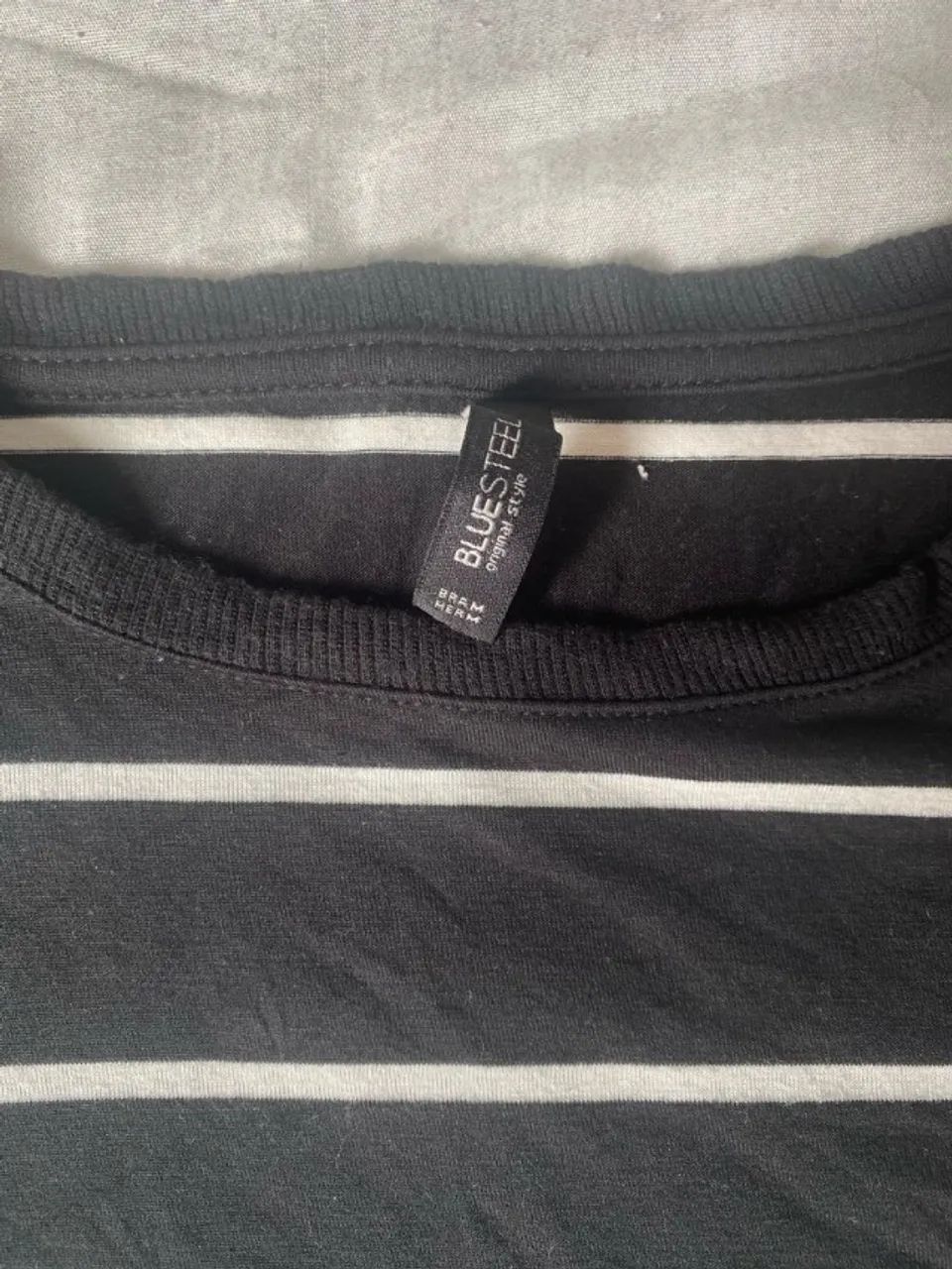 blusa cropped bluesteel listrada m - Foto 2