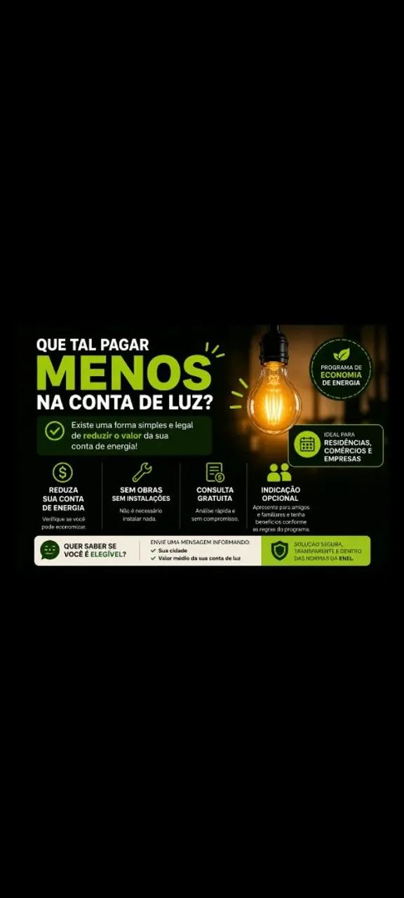 Reduza sua conta de energia sem instalar equipamentos