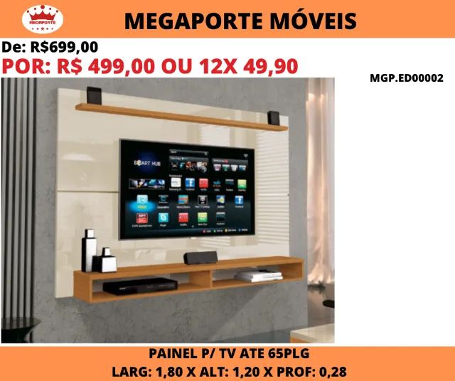Painel Maxi 1,80 para Tv até 65 Polegadas - Foto 2