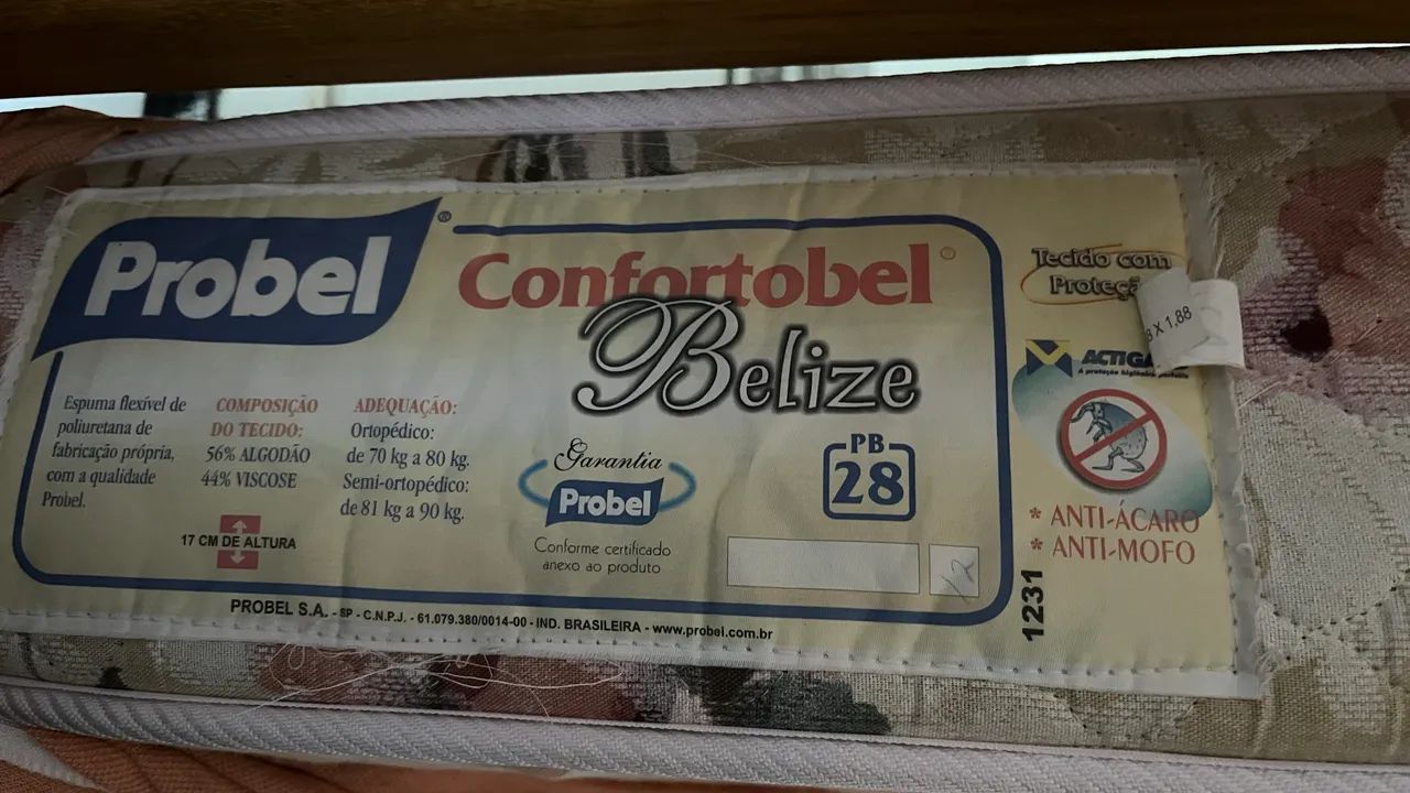 Colchão de Solteiro Probel Belize D28 - Ótimo Estado - Foto 4